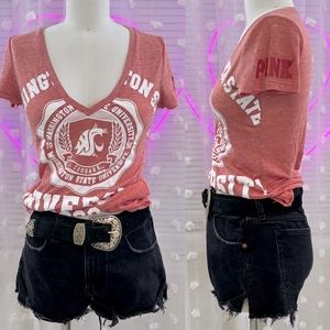 PINK for Washington State University Vintage Distressed T